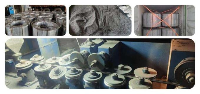 Mistura de fios de liga metálica com núcleo de cálcio, quase com núcleo de fio 1,3 cm 2