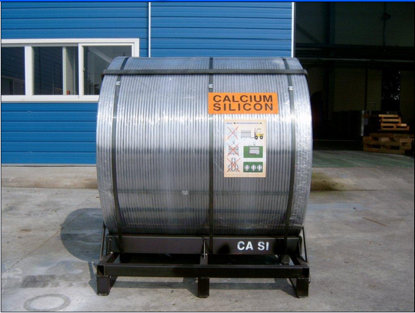 Fabricação de aço 13mm Cored Wire Alloy CaFe Calcio Silício Cored Wire 4