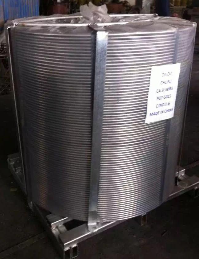 Fabricação de aço 13mm Cored Wire Alloy CaFe Calcio Silício Cored Wire 6